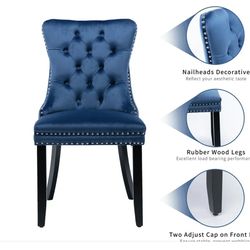 New in box- Set of 2 Dining chair ( blue)