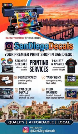 Printed stickers and decals