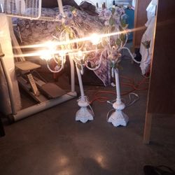 2 Heavy Duty Antique Lamps 