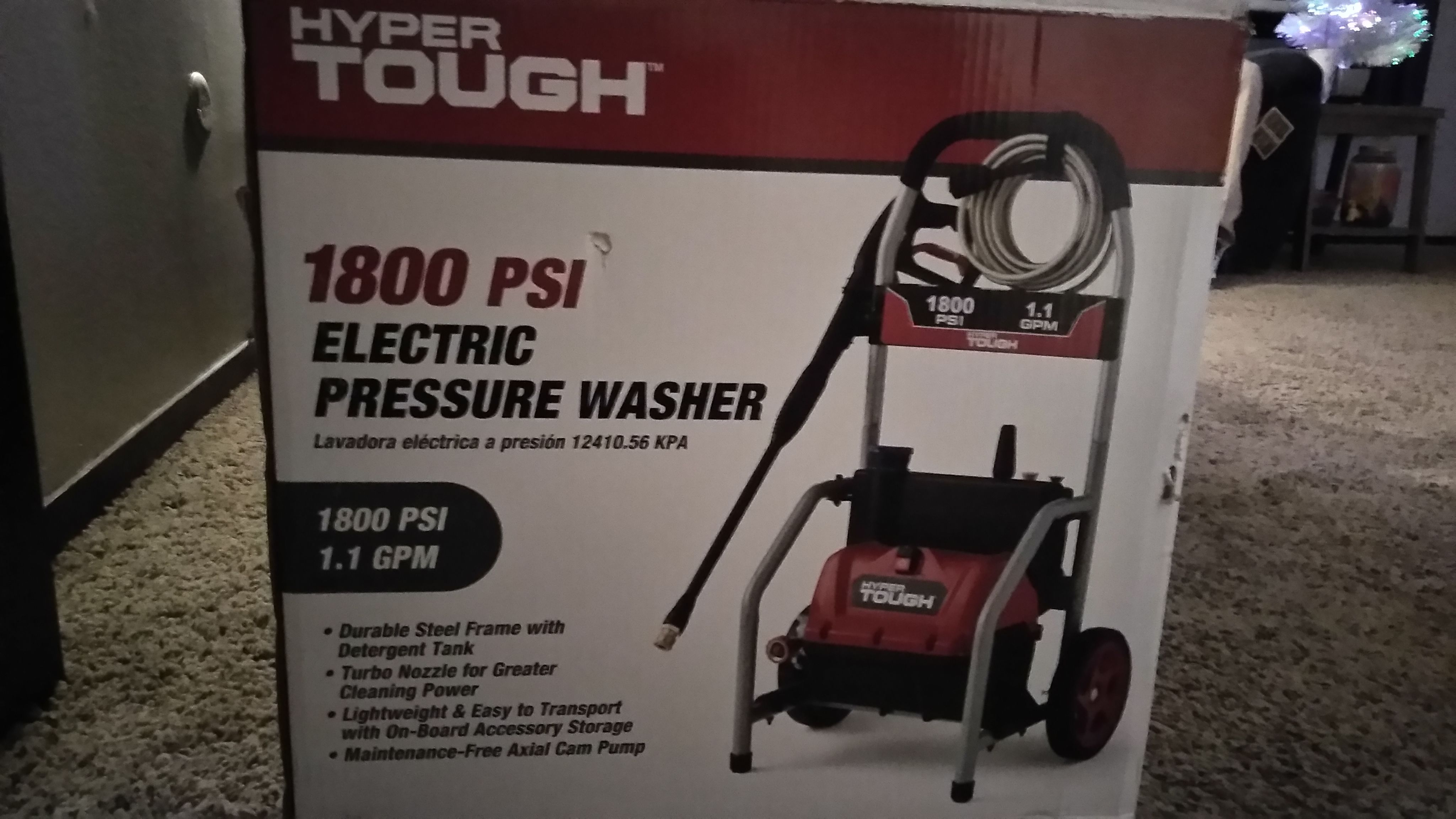 Hyper tough 1800 PSI/1.1 GPM electric pressure washer