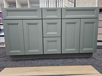 60"DOUBLE SINK BATHROOM VANITY CABINET $400 GREEN