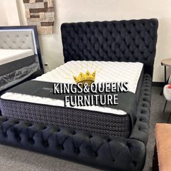 New Queen Bed Frame With Mattress 