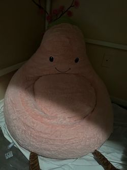 Pink pear bean bag