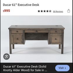 Ducar 61” Executive Desk 