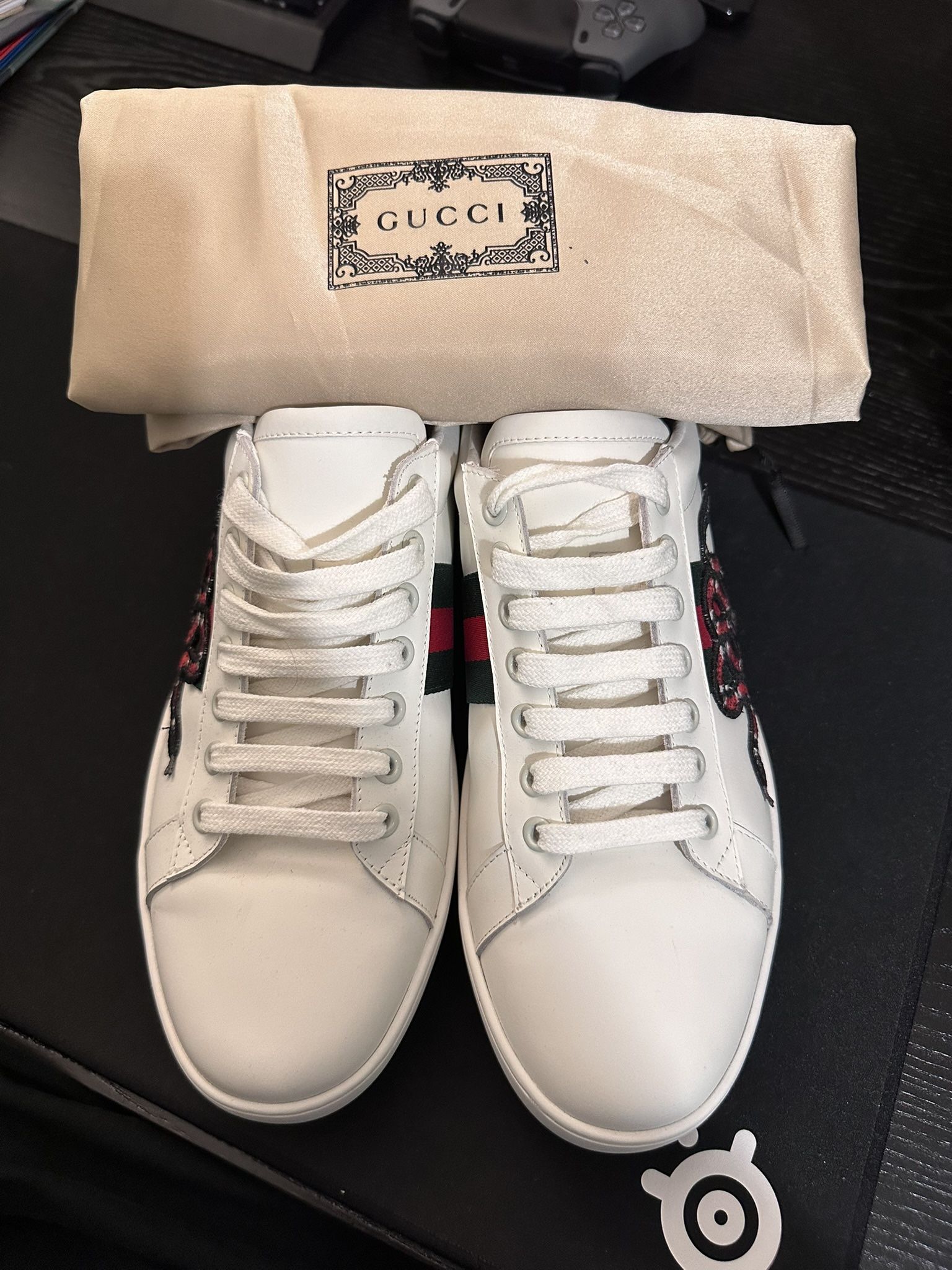 Gucci Ace Embroidered Snake Sneakers