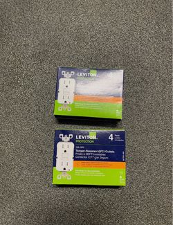 Leviton GFCI Outlets 4-Pack x2 Boxes