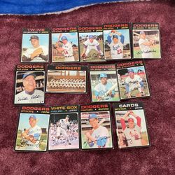 1971 Dodgers Baseball Cards 