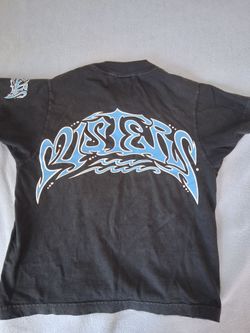 Charcoal grey MISTERS surfer wave graphic tee