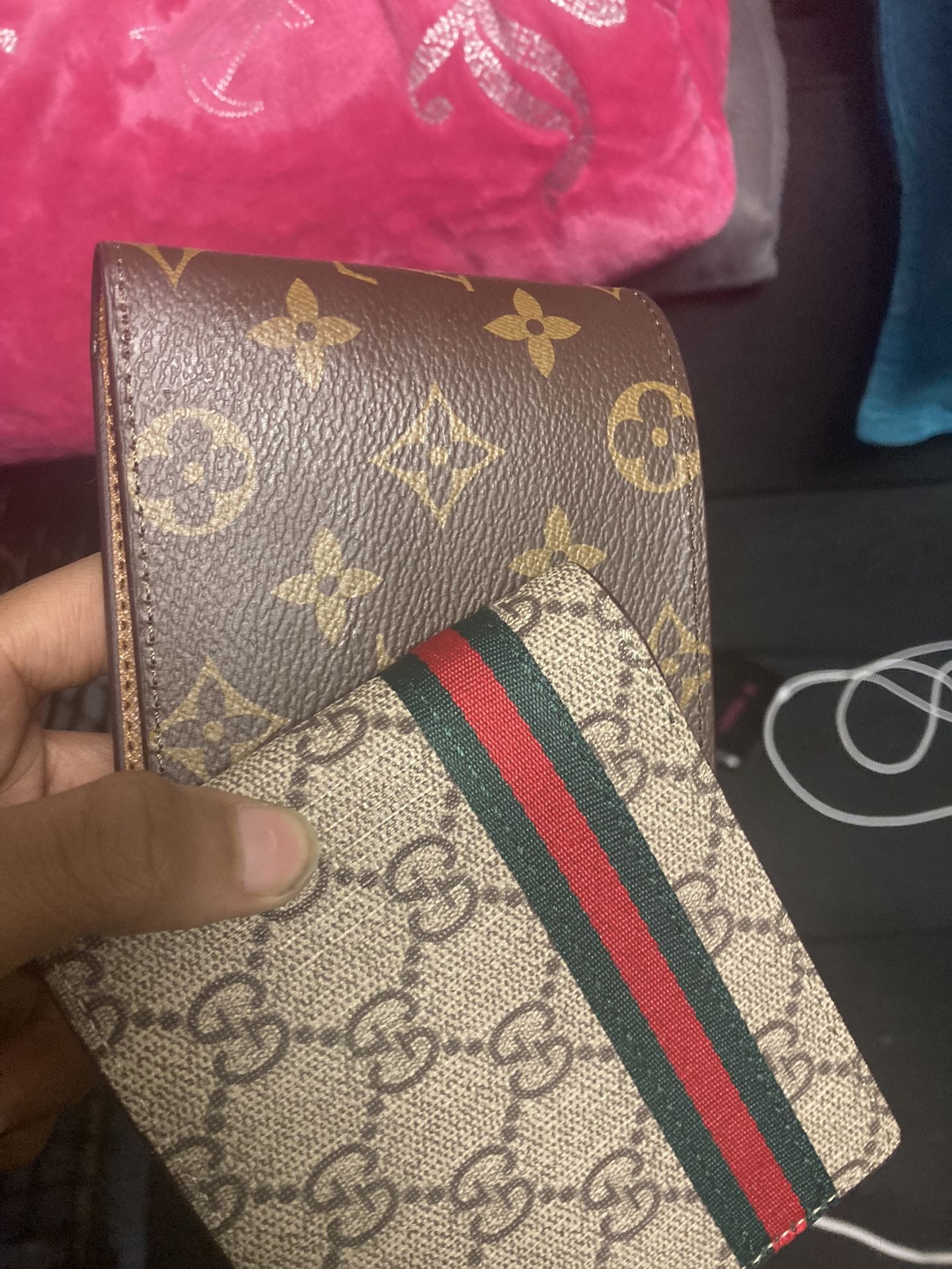 Brown Loui Wallet Brown Gucci Wallet With Red And Green Design