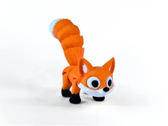 Articulated Fox 3D Printed Multicolor Woodland Animal Fidget Toy