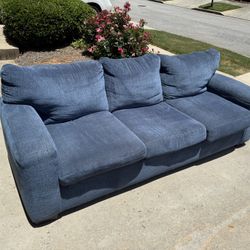 Blue Sofa & Loveseat Set – $200 (Both Pieces!)