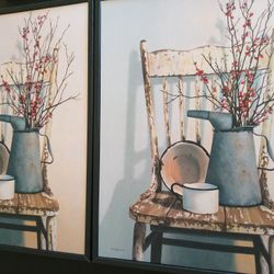 Two Rustic Wall Painting, Rules Canvas