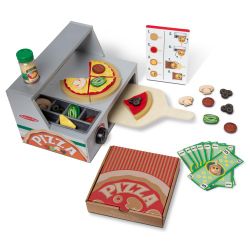 Melissa & Doug Top & Bake Wooden Pizza Counter Play Set