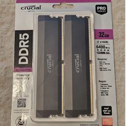 NEW - DDR5 Crucial 6400MHz RAM