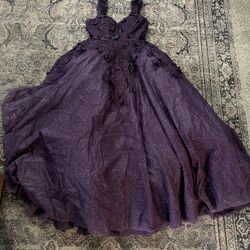 Dark Purple David’s Bridal Quinceañera/Ballgown With Petticoat