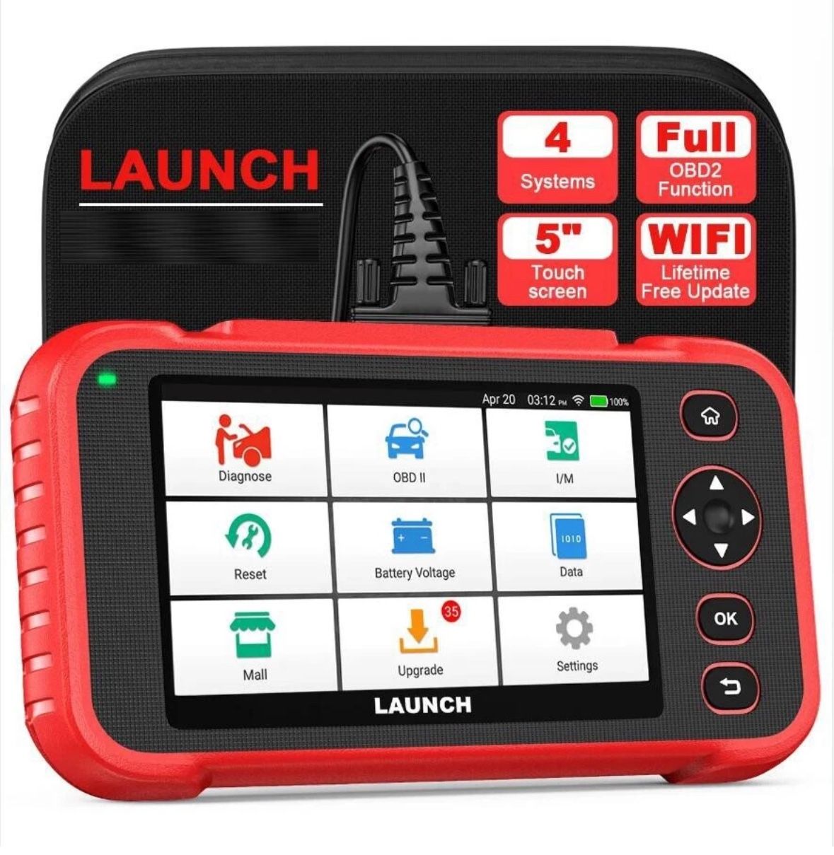 LAUNCH CRP123X Car OBD2 Scanner Code Reader Check Engine ABS SRS Diagnostic Tool