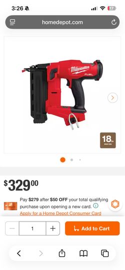 Milwaukee 18ga nailer