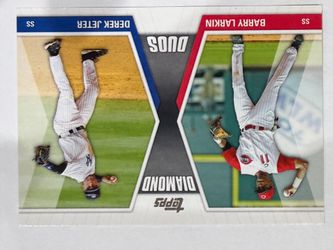 Topps Diamond Duos Derek Jeter Barry Larkin Baseball Card