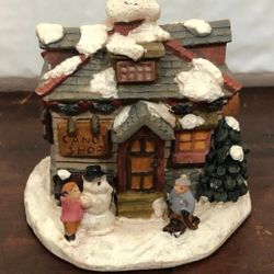 Vtg - Winsor Collection "CANDY SHOP" Christmas House Collectible Village House Porcelain