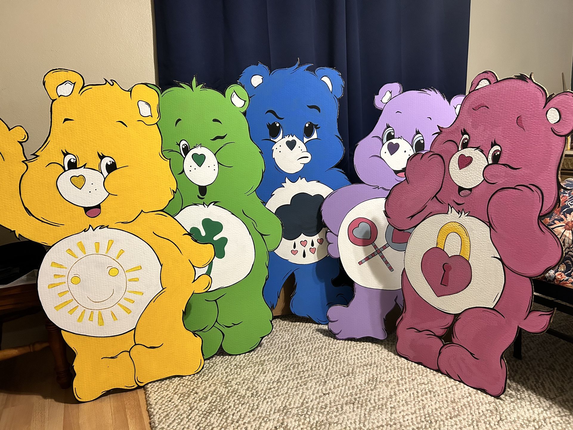 Hand Painted Cutouts -Care Bears