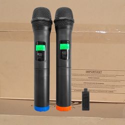 Karaoke DJ Live Wireless Microphone System Dual Mic Set 75 Ft Range Distance 🚨 Payment Options Available 🚨 No Credit Needed 🚨