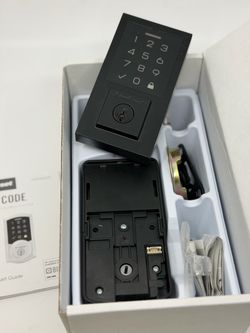 Kwikset SmartCode 270 Touchpad Electronic Deadbolt With SmartKey, Matte Black