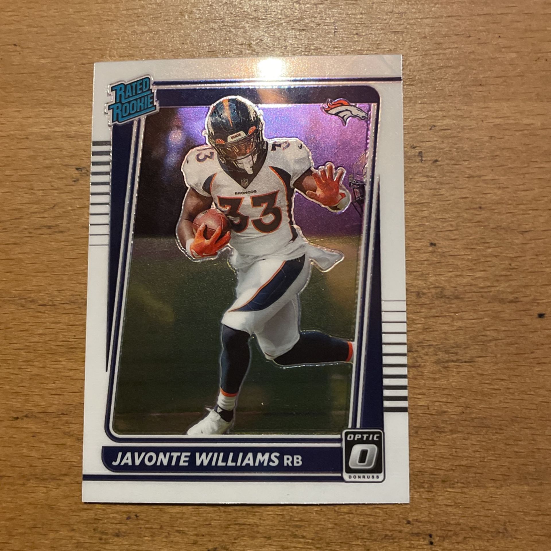 2021 OPTIC JAVONTE WILLIAMS RATED ROOKIE