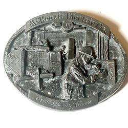 McKenzie Electric Co Limited Edition Pewter Belt Buckle