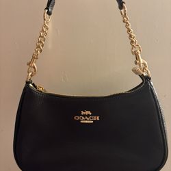 New Black Teri Shoulder Coach Bag 
