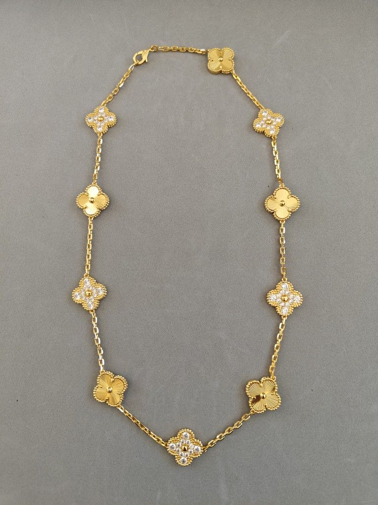 VCA Necklace laser With Diamond 10 Motifs Unisex 