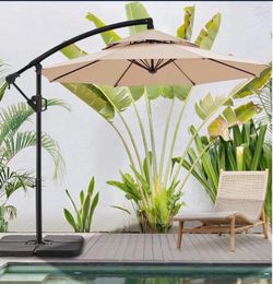 Bluu 10ft Patio Offset Umbrella Cantilever Umbrella Hanging Market Umbrella