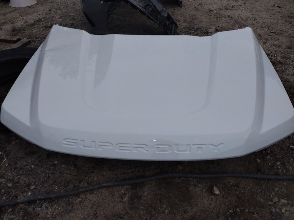 2021 Ford Super Duty Hood Will Fit 2017-2022 Pearl White OEM Part