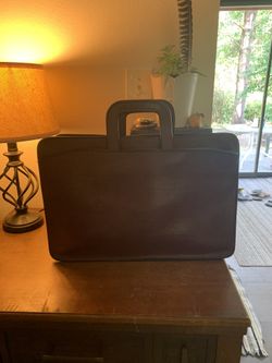 Leather suitcase