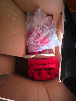 Power Stop Front Pair of Red Powder Coated Calipers S7084