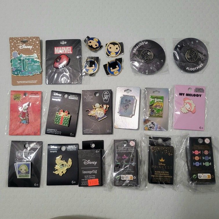 Loungefly & Other Assorted Brand Pins
