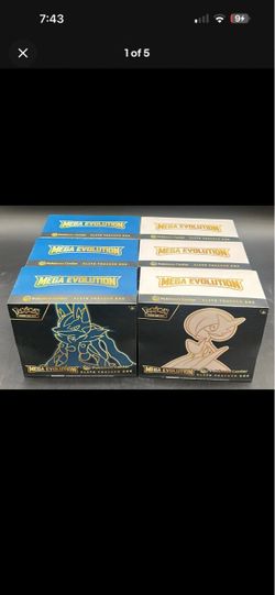 6 Mega Evolutions Pokemon center elite trainer boxes - 3 Gardevoir and 3 Mega Lucario