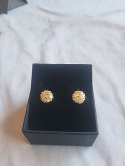Real Gold Nugget Earings