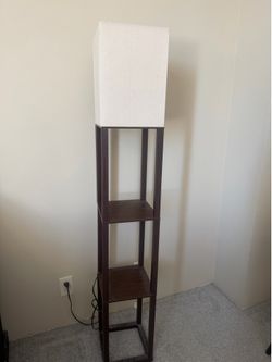 Modern Floor Lamp with Shelves