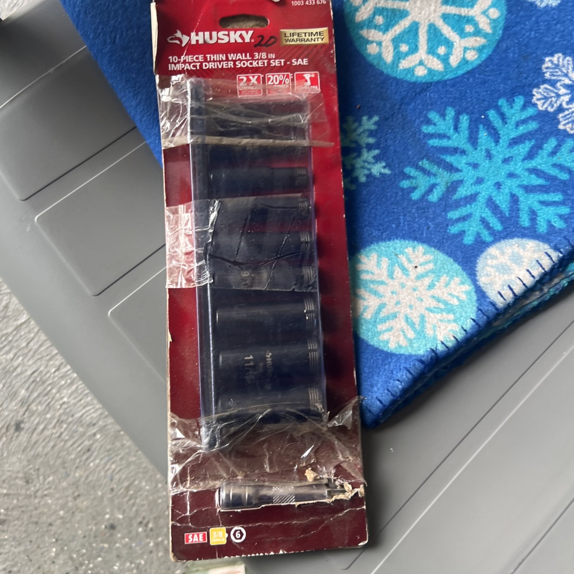 10 Pcs Thin Wall 3/8 Impact Driver Socket Set SAE