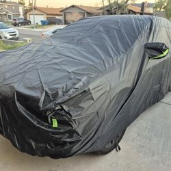 Indoor Outdoor Car Cover, Comes With The Carrying Bag - Made For Larger Cars, Vans, Or SUVs - Fits Our Tesla Model X!