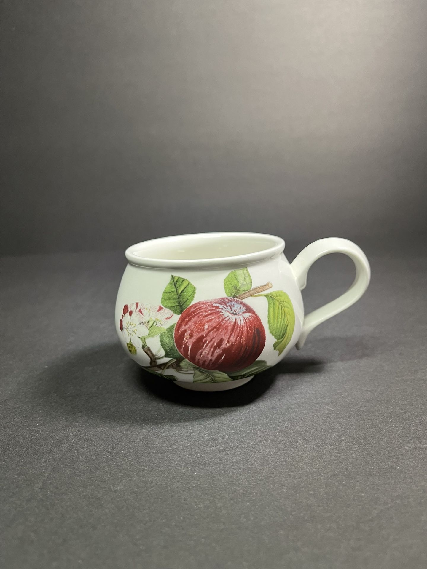 Portmeirion Pomona coffee tea footed cup Hoary Morning Apple