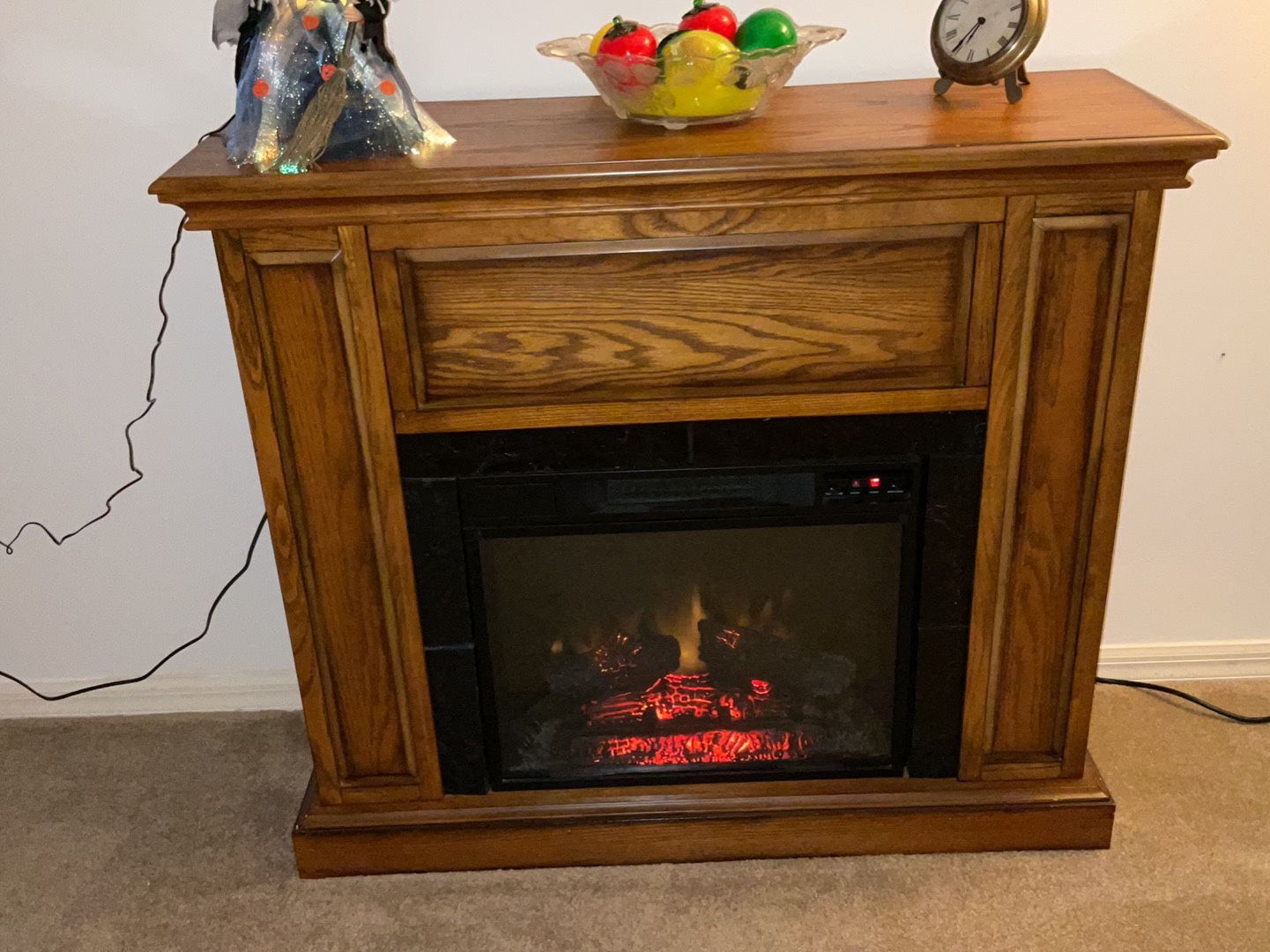Fireplace Oak Electric Heater