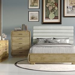 4 PC BEDROOM SET NEW IN BOX (MATTRESS AND CHEST SOLD SEPARATELY)