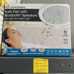 Homewerks Bluetooth Speaker And LED Exhaust Fan 