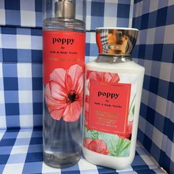 🌺 NEW!! Bath & Body Works Poppy Body Care Set