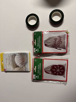 Holiday Gift Lot Treat Sacks Cards and Floral Tape
