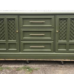 Olive Green Buffet, Dresser, Media Stand 