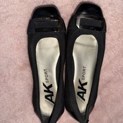 Anne Klein Black Flats 