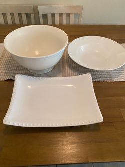 Glass serving dishes