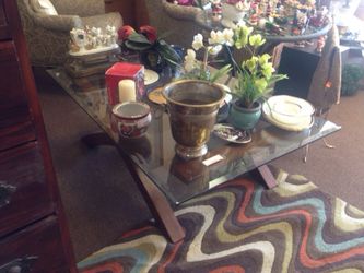 Scan Design Glass Top Coffee Table